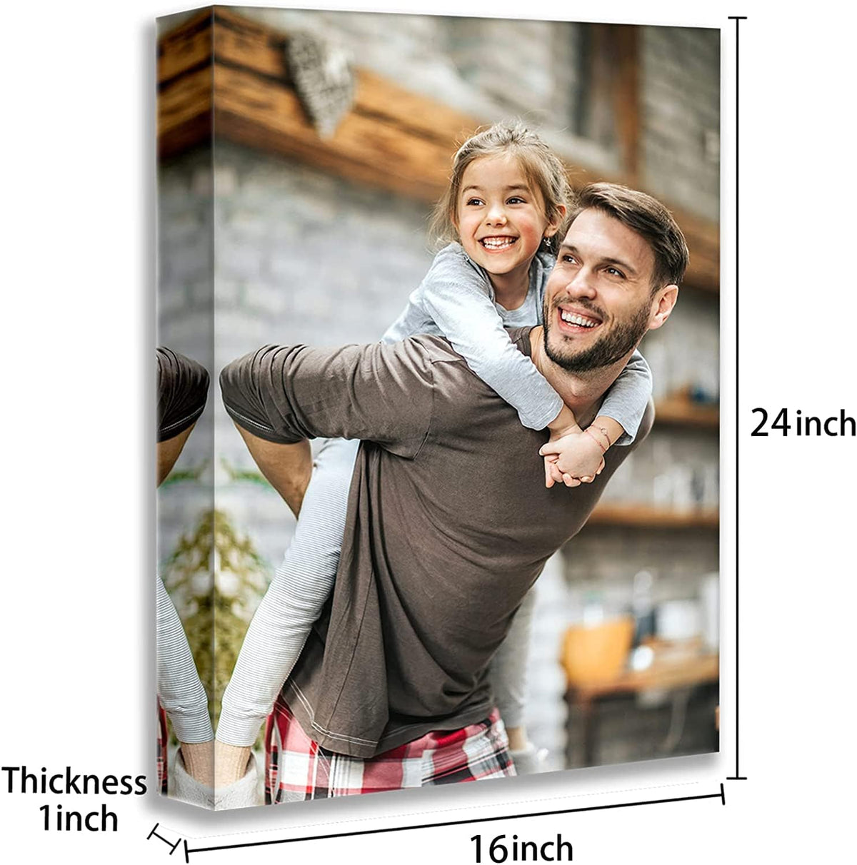 Laoife Custom Canvas Prints with Your Photos 16"x24" Wall Art, Custom photos on Canvas - Upload Your Image/Photo- Customizable photos, portraits and more, Ideal for Office, Living Room, Bedroom Wall Decor