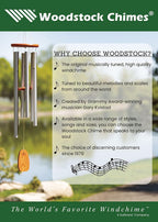 Woodstock Wind Chimes for Outside, Garden, Patio, Porch and Outdoor Decor (32") Pachelbel Canon Chime Bronze Wind Chime Gifts (PCCB)