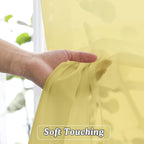 Mustard Yellow Sheer Curtains 96 Inches Long 2 Panels, Solid Lightweight & Airy - Image 4