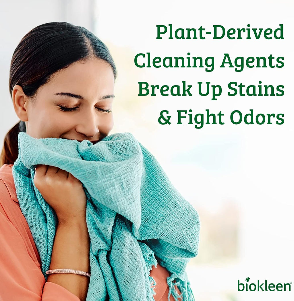 Biokleen Natural Sport 3X Concentrated Laundry Detergent, 300 Loads, Bio Active Formula, Fight Odors, Sweat & Stain Remover, Lavender Eucalyptus Scent