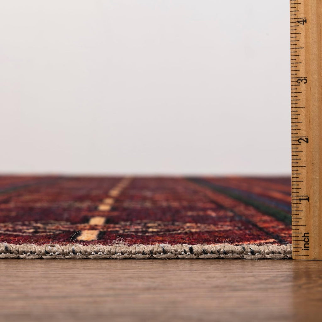 Keen Home Design 6x9 Rug - Machine Washable Area Rug with Non-Slip Backing, Ideal for Living Room, Dining Room, Bedroom - Vintage, Easy Clean, Durable, Low Pile Rug - (6' x 9')