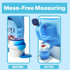 TidyFriend No-Spill Liquid Laundry Detergent Dispenser Holder, Laundry Soap Dispenser Holder with Drip Tray for Laundry Room Organization, Angled Downward Slope for Easy Pouring (No Strap, Ivory)