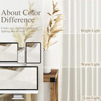 Beige White Linen Curtains 96 Inches Long - Image 3