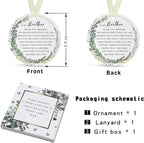 Brother Ornaments 2025 Brother Xmas Ornament Brother Christmas Ornament for Brother Forever Best Brother Ever Gift Double-Sided Printing Ceramic (2.9"