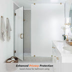 Kromapolis Window Privacy Film Frosted Glass Window Film, Heat Blocking Privacy Film for Glass Windows, Static Cling Non-Adhesive Frosting Window Stickers for Door Home (Frosted, 11.8 x 78.7 inch)