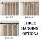 RYB HOME Farmhouse Boho Linen Sheer Curtains 90 inches Long - Image 2