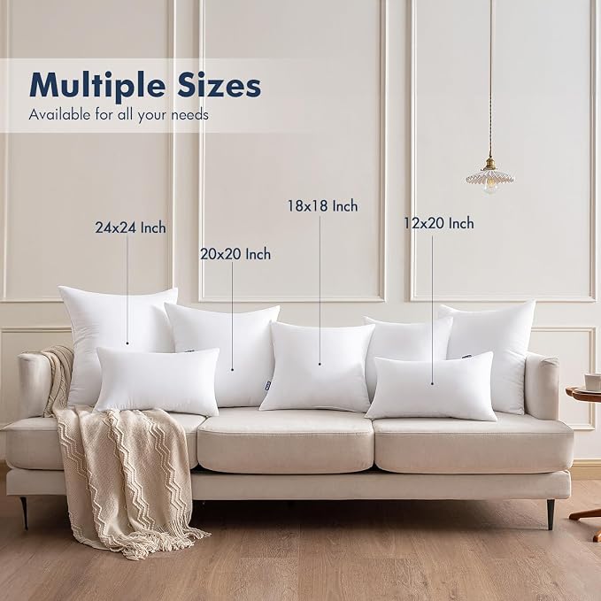 MIULEE 16x16 Throw Pillows Inserts 4 Pack, Decorative Pillows - Image 8