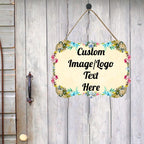 Custom Metal Sign Wooden Welcome Sign, 11.2*8 Inch, Personalized Home Decor Sign, Farmhouse Decorations for Home Office