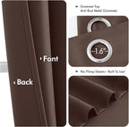 MIULEE Blackout Curtains for Bedroom 2 Panels 40 x 84 Inch Long Dark Brown | - Image 4