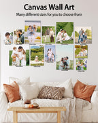 Personalized Custom Canvas Wall Art, Custom Canvas Prints with Your Photos for Living Room, Bedroom, Wedding Pet Baby Family Photo Framed Wall Art, Customized Photo Gift for Family，Friend，Lover，Pet (32L" x 32W")