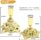 Candlestick Holders,Taper Candle Holder for Candlesticks Gold Plated Candle Metal Stick Candle Holders for Fireplace,Party, Dining,Wedding Decor,Fits 3/4 inch Thick Candle(Set of 6Pcs)