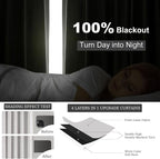 Extra Wide Total Blackout 96 Inch Curtains 70 Inches Wide - Image 6