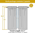 Hot Pink Sheer Curtains for Bedroom Living Room 54 Inch Length 2 Panels Set - Image 2