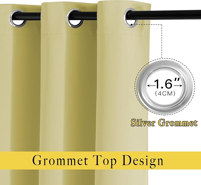 NICETOWN Room Darkening Curtains 90 inch Length - Image 2