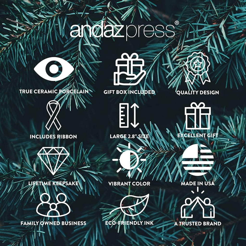Andaz Press Personalized Our First Christmas As Mr. & Mrs. 2024 Christmas Ornaments Modern Black and White 2.8" Round Porcelain Ceramic 1st Year Married Custom Ornament Keepsake for Newlyweds 1-Pack