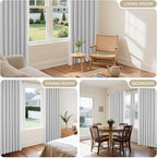 Joydeco 96 Inch 60% Blackout White Curtains 2 Panels, Elegant Soft Sheer - Image 7
