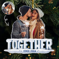 Pawfect House Together Since, Personalized Couple Christmas Ornament 2025, Christmas Decor Gifts for Couples, Husband, Wife, Couple Ornament, Romantic Gifts for Him, Her, Acrylic Ornaments