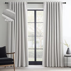 Topfinel Extra Long Total Blackout Grey Linen Curtains 108 Inches Long by Topfinel