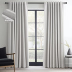 Topfinel 92 Inch Long Black Out Custom Drapery 2 Panels Neutral Blackout by Topfinel