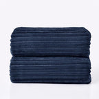 BEDELITE 3D Ribbed Jacquard Navy King Size Blankets - Image 9