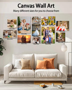 AbcCustomize Canvas Prints with Your Photos, Custom Canvas for Living Room and Bedroom Decor, Personalized gifts for Friends Lover and Family, Canvas Wall Art for Gifts & Keepsakes, Ready to Hang