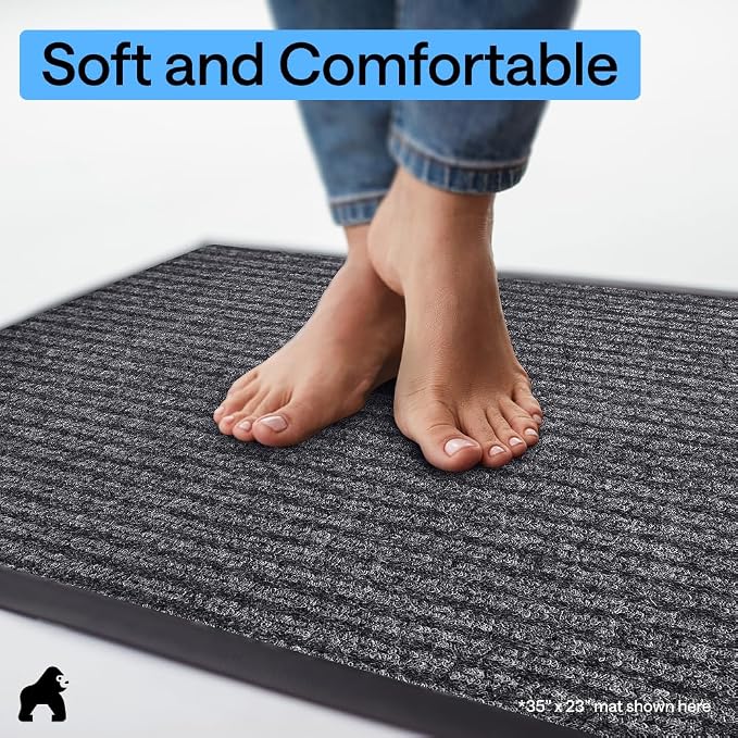 GORILLA GRIP Waterproof Traffic Guard Door Mat, Indoor Outdoor Heavy Duty - Image 8