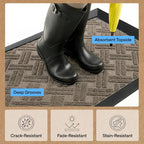 GORILLA GRIP 100% Waterproof All-Season WeatherMAX Doormat, US Designed Natural - Image 5