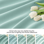 MIULEE Aqua Back Tab Blackout Curtains 52x72 Inches Long 2 Panels Set | Rod - Image 8
