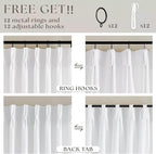 60 Inch Width Curtains 96 Inch White Linen Curtains Pinch Pleated | Linen Blend - Image 4