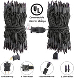 Toodour Purple Halloween Lights, 12.5ft 50 Count Incandescent Halloween String Lights, UL Certified Connectable Mini Bulbs String Lights for Home, Garden, Porch, Yard, Patio, Party, Indoor Decoration