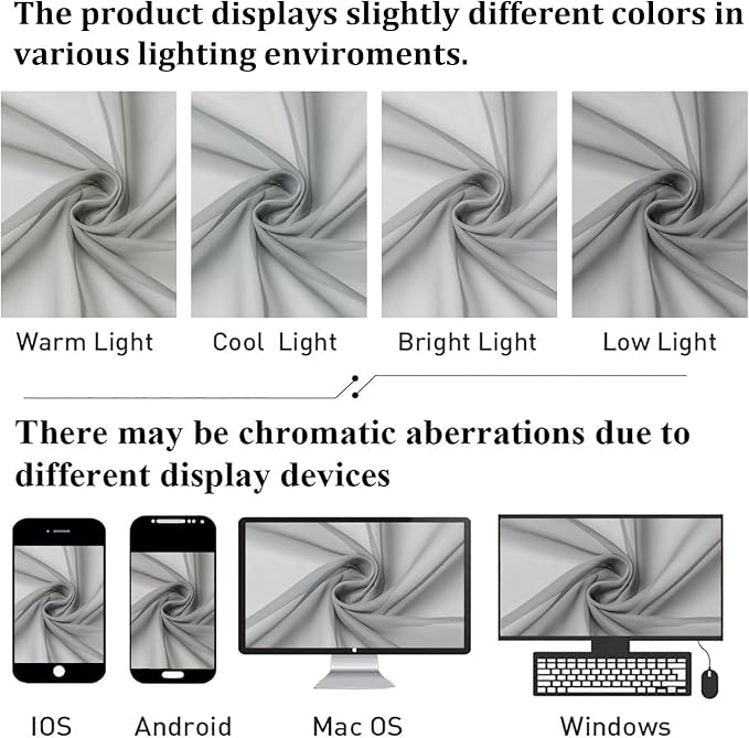 Living Room Light Grey Sheer Curtains 72 Inch Long 2 Panels, Lightweight Solid - Image 7