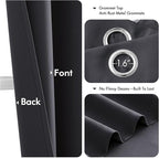 MIULEE Blackout Curtains for Bedroom 2 Panels 40 x 86 Inch Long Dark Grey | - Image 4