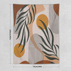 ICMOLYYENLO Boho Plant Aesthetic Tapestry, Abstract Medieval Arch Sun Home Aesthetic Wall Hanging For Bedroom Living Room Dormitory Tapestry 30x40 Inches