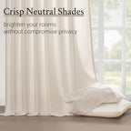 Topfinel 102 Inch Curtains 2 Panels Set, Two Packs Pinch Pleat Back Tab Linen - Image 5