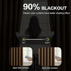 Brown Blackout Curtains 132 Inches Long 11 feet Tall, Extra Long Pinch Pleats - Image 3