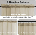 Chyhomenyc Extra Long Taupe Sheer Curtains 108 Inches Long 2 Panels, Light - Image 5