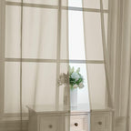 Taupe Sheer Curtains 63 Inches Long 2 Panels - Image 5