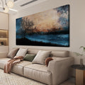 Large Canvas Wall Art for Living Room Artwork for Walls Black Blue Wall Art Decor Canvas Modern Art Wall Decor Nature Landscap Wall Art Decor Prints Art Work for Home Office Kitchen Wall Decor 24"X48"