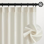 Topfinel Natural Pinch Pleated Linen Curtains 84 Inch Length 2 Panels by Topfinel