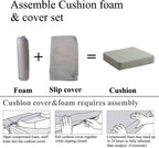 Chair Cushion for Dining Chairs with Ties 4 Pack Non Slip Memory Foam Kitchen Room Chair Pads for Outdoor Patio Furniture 17x16 Inch, Gray