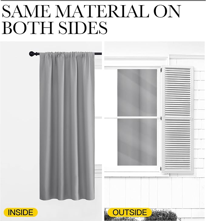 NICETOWN RV Blackout Curtains for Camper Windows, Short Room Darkening Curtains - Image 6