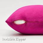GIGIZAZA Hot Pink Velvet Pillow Covers 20x20 Decorative Pillows Pack of 2 | - Image 3