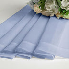 Denim Blue Sheer Curtains 54 Inch Length 2 Panels, Voile Light Filtering - Image 9