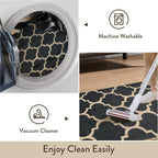 Lahome Moroccan Easy Jute Runner Rug 2x6, Geometric Trellis Woven Long Carpet - Image 4