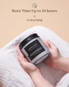 M&SENSE Jasmine & Clean Cotton Spring Scented Candle, 11.6oz Aromatherapy Gifts 2 Wick 70 Hours Long Lasting Burn, Natural Organic Soy Candle, Housewarming Gifts for Dad Mom Friends