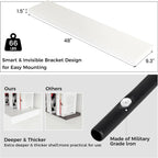 Floating Shelves for Wall, 2 Large Wall Mounted Shelves with Invisible Brackets, Long Wood Floating Wall Shelf Shelves for Living Room, Bedroom, Kitchen, (White, 48" W x 9" D x 1.5" H)