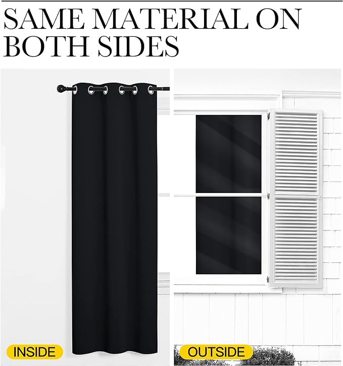 NICETOWN Blackout Draperies Window Curtain Panels, Autumn/Winter Thermal - Image 5