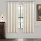 PleatedDrapes Light Filtering Kitchen Curtains 63 Inches Long 2 Sets, Basement by PleatedDrapes