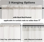 Chyhomenyc Sheer Curtains Tiers 2 Pieces Set, Light Filtering Small Curtains 24 - Image 3