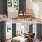Joydeco Blackout Curtains 84 Inch Length 2 Panels Set, Thermal Insulated Black - Image 7